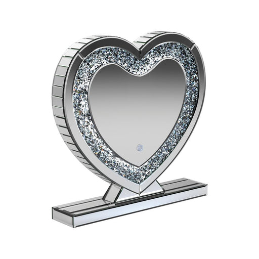 Euston Heart Shape Table Mirror Silver - Premium Mirror from Coaster Z2 Standard - Just $190! Shop now at Furniture Wholesale Plus  We are the best furniture store in Nashville, Hendersonville, Goodlettsville, Madison, Antioch, Mount Juliet, Lebanon, Gallatin, Springfield, Murfreesboro, Franklin, Brentwood