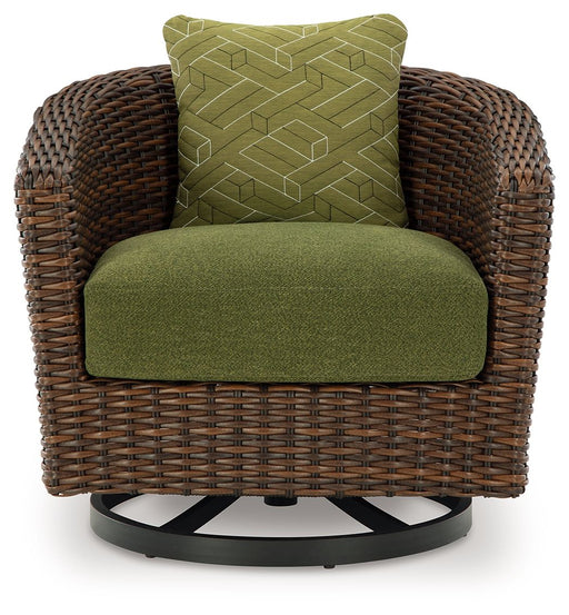 Horizon Hall - Swivel Lounge With Cushion - Brown / Green – Swivel Chairs by Signature Design by Ashley® at Furniture Wholesale Plus , Nashville furniture store