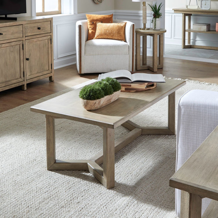 Proximity Place - Rectangular Cocktail Table - Barley Buff – Cocktail Tables by Liberty Furniture at Furniture Wholesale Plus , Nashville furniture store
