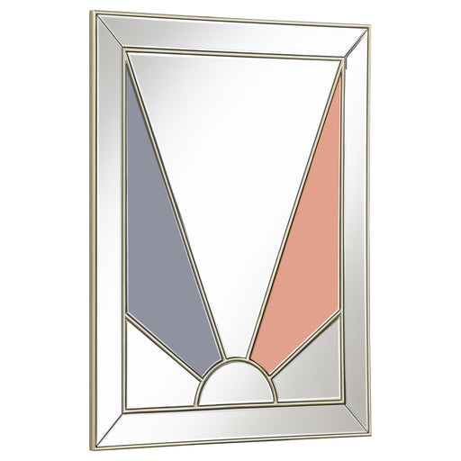 Calixte Rectangular Wall Mirror Champagne and Grey - Premium Mirror from Coaster Z2 Standard - Just $250! Shop now at Furniture Wholesale Plus  We are the best furniture store in Nashville, Hendersonville, Goodlettsville, Madison, Antioch, Mount Juliet, Lebanon, Gallatin, Springfield, Murfreesboro, Franklin, Brentwood