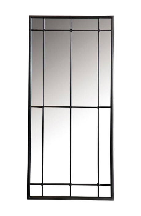 Annetta Rectangular Window Pane Wall Mirror Black - Premium Mirror from Coaster Z2 Standard - Just $174! Shop now at Furniture Wholesale Plus  We are the best furniture store in Nashville, Hendersonville, Goodlettsville, Madison, Antioch, Mount Juliet, Lebanon, Gallatin, Springfield, Murfreesboro, Franklin, Brentwood