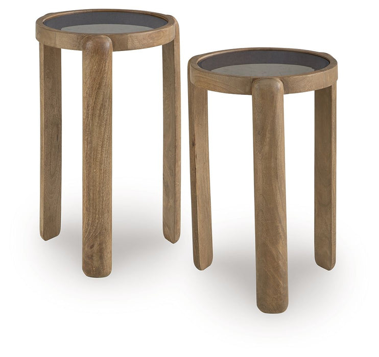 Jossor - Accent Table Set (Set of 2) - Light Brown – Table Sets by Signature Design by Ashley® at Furniture Wholesale Plus , Nashville furniture store