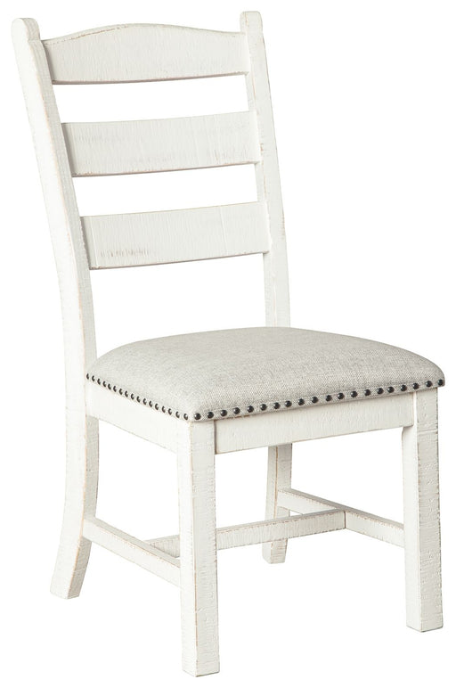 Valebeck - Dining UPH Side Chair (Set of 2) - Beige / White – Chair Sets by Signature Design by Ashley® at Furniture Wholesale Plus , Nashville furniture store