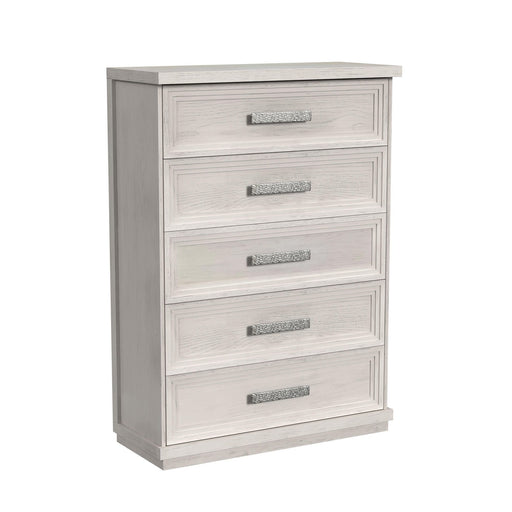 Avalanche - 5-Drawer Chest - Antique White – Accent Chests by Elements International at Furniture Wholesale Plus , Nashville furniture store