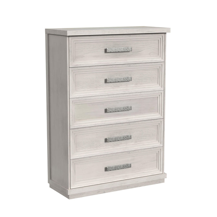 Avalanche - 5-Drawer Chest - Antique White – Accent Chests by Elements International at Furniture Wholesale Plus , Nashville furniture store