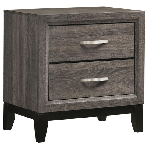 Watson - 2-Drawer Nightstand - Gray Oak - Premium Accent Nightstands from CoasterEveryday - Just $169! Shop now at Furniture Wholesale Plus  We are the best furniture store in Nashville, Hendersonville, Goodlettsville, Madison, Antioch, Mount Juliet, Lebanon, Gallatin, Springfield, Murfreesboro, Franklin, Brentwood