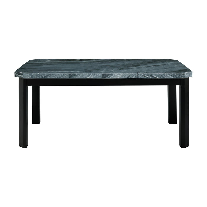 Francesca - Rectangular 5 Piece Gray PU Chairs Dining Set, Table & Four Chairs - Gray Marble – 5 Piece Dining Room Sets by Elements International at Furniture Wholesale Plus , Nashville furniture store