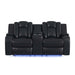 Carlo - Power Motion Loveseat With Power Headrest, Console And LED – Reclining Loveseats by Elements International at Furniture Wholesale Plus , Nashville furniture store