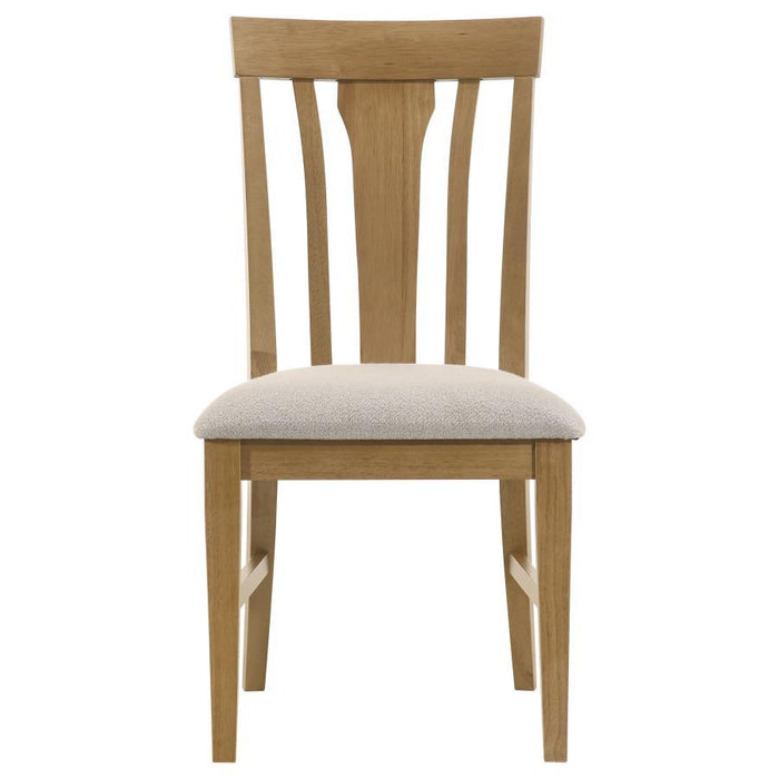 Hartville - Dining Side Chair (Set of 2) - Natural Light Brown – Chair Sets by Coaster Fine Furniture at Furniture Wholesale Plus , Nashville furniture store