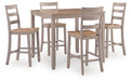 Harperfeld - Dining Room Counter Table Set (Set of 5) - Natural / Gray – 5 Piece Dining Room Sets by Signature Design by Ashley® at Furniture Wholesale Plus , Nashville furniture store