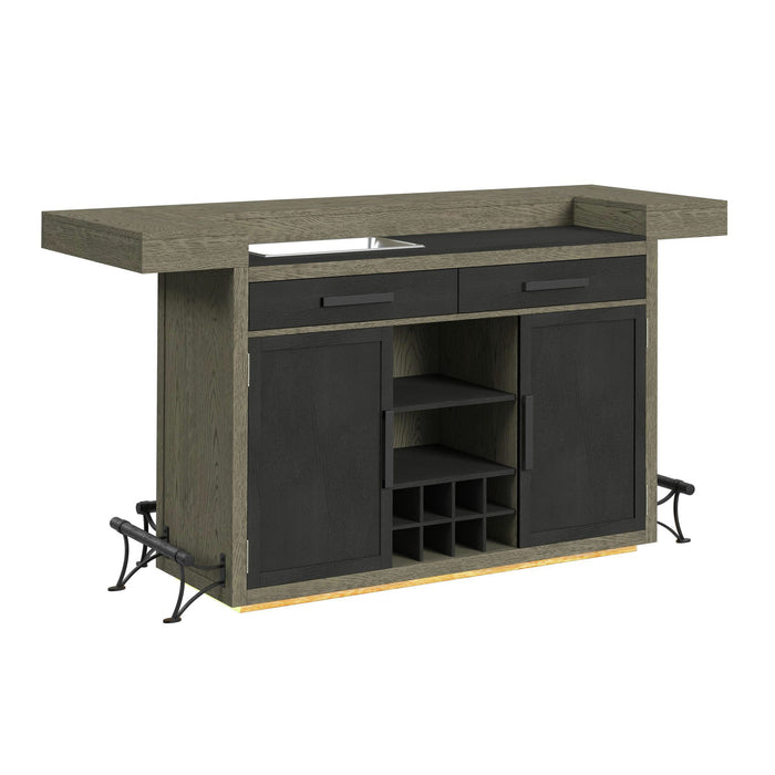 Jemma - Bar Table With Light - Gray And Dark Espresso – Bar Tables by Elements International at Furniture Wholesale Plus , Nashville furniture store