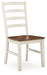 Brinfern - Dining Room Side Chair (Set of 2) - Brown / Antique White – Chair Sets by Signature Design by Ashley® at Furniture Wholesale Plus , Nashville furniture store