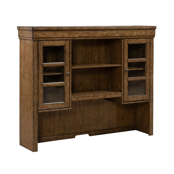 Carolina Park - Credenza Hutch - Amber Brown – Hutches by Liberty Furniture at Furniture Wholesale Plus , Nashville furniture store