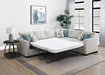 Ashford - Chenille Upholstered Sleeper Sectional Sofa - Greige – Stationary Sectionals by Coaster Fine Furniture at Furniture Wholesale Plus , Nashville furniture store