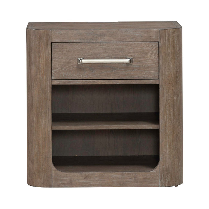 South Bend - Open Nightstand With Charging Station - Burnished Clay – Nightstands w/ Charging Stations by Liberty Furniture at Furniture Wholesale Plus , Nashville furniture store