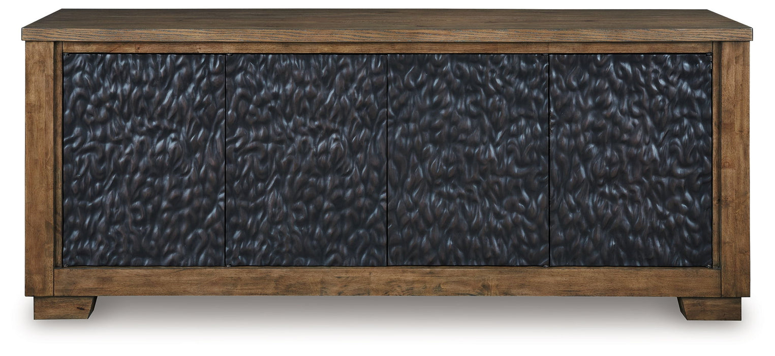 Rosswain - Extra Large TV Stand - Warm Brown – TV Stands by Signature Design by Ashley® at Furniture Wholesale Plus , Nashville furniture store