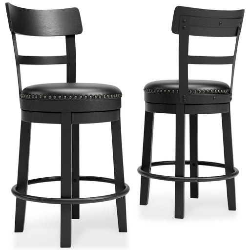 Valebeck - Full Back Swivel Stool – Counter Height (24"-27") by Signature Design by Ashley® at Furniture Wholesale Plus , Nashville furniture store