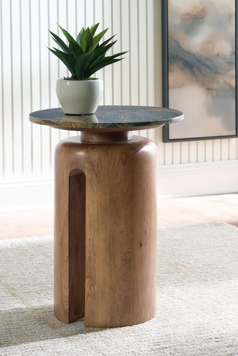 Caplow - Accent Table - Brown / Green – Accent Tables by Signature Design by Ashley® at Furniture Wholesale Plus , Nashville furniture store