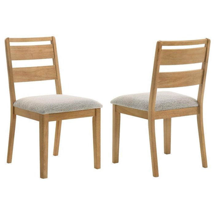 Duncan - Ladder Back Dining Side Chair (Set of 2) - Washed Oak – Chair Sets by Coaster Fine Furniture at Furniture Wholesale Plus , Nashville furniture store