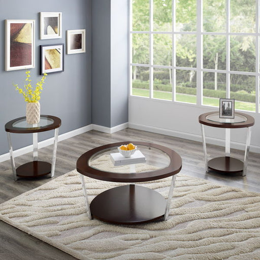 Duncan - 3 Piece Table Set - Brown – Table Sets by Steve Silver Furniture at Furniture Wholesale Plus , Nashville furniture store