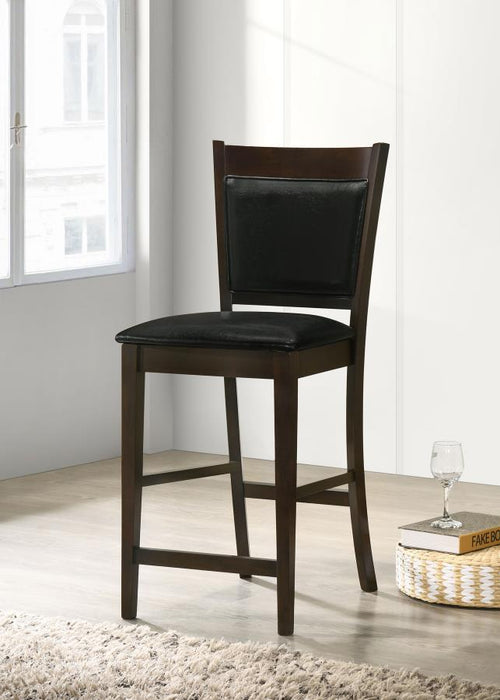 Jaden - Upholstered Counter Chair (Set of 2) - Black And Espresso - Premium Stool Sets from CoasterEveryday - Just $219! Shop now at Furniture Wholesale Plus  We are the best furniture store in Nashville, Hendersonville, Goodlettsville, Madison, Antioch, Mount Juliet, Lebanon, Gallatin, Springfield, Murfreesboro, Franklin, Brentwood