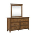 Carolina Park - Dresser & Mirror - Amber Brown – Dresser & Mirror by Liberty Furniture at Furniture Wholesale Plus , Nashville furniture store