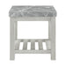 Canova - Gray Marble Top End Table - White – End Tables by Steve Silver Furniture at Furniture Wholesale Plus , Nashville furniture store