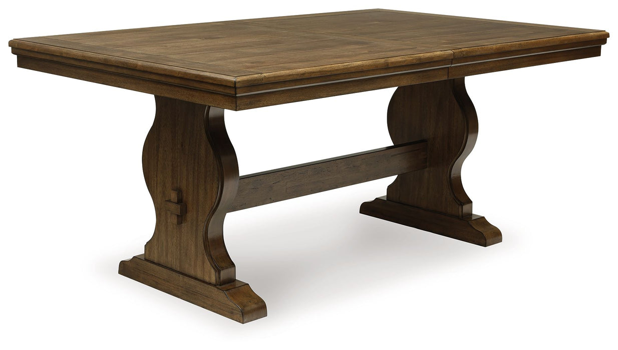 Sturlayne - Rectangular Dining Room Extension Table - Brown – Dining Tables with Extensions by Benchcraft® at Furniture Wholesale Plus , Nashville furniture store