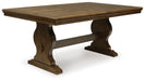 Sturlayne - Rectangular Dining Room Extension Table - Brown – Dining Tables with Extensions by Benchcraft® at Furniture Wholesale Plus , Nashville furniture store