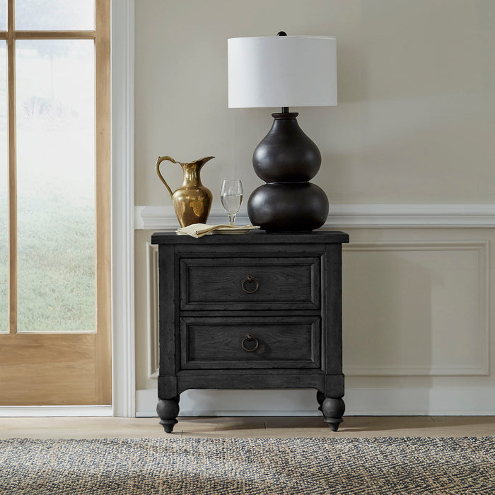 Americana Farmhouse - 2 Drawer Night Stand With Charging Station – Nightstands w/ Charging Stations by Liberty Furniture at Furniture Wholesale Plus , Nashville furniture store