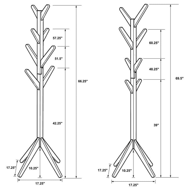Margaret - Solid Wood Coat Rack Clothing Hanger – Freestanding Coat Racks by Coaster Fine Furniture at Furniture Wholesale Plus , Nashville furniture store