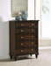 Andover - 5-Drawer Chest Of Drawers - Dark Oak – Accent Chests by Coaster Fine Furniture at Furniture Wholesale Plus , Nashville furniture store