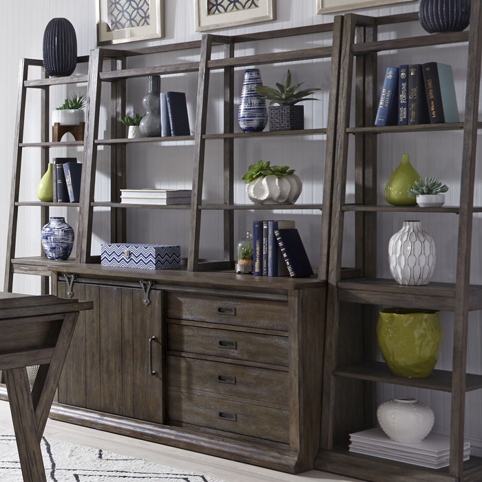 Stone Brook - Jr Executive Credenza Set - Rustic Saddle – Credenzas & Hutches by Liberty Furniture at Furniture Wholesale Plus , Nashville furniture store