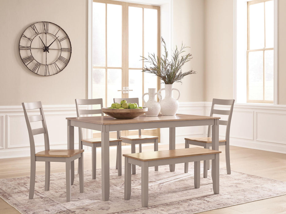 Harperfeld - Dining Room Table Set (Set of 6) - Natural / Gray – 6 Piece Dining Room Sets by Signature Design by Ashley® at Furniture Wholesale Plus , Nashville furniture store