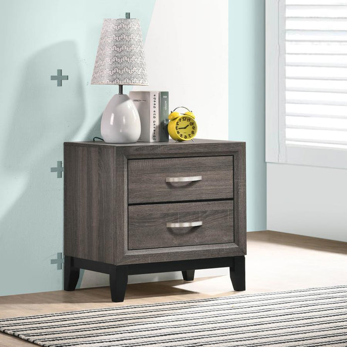 Watson - 2-Drawer Nightstand - Gray Oak – Accent Nightstands by CoasterEveryday at Furniture Wholesale Plus , Nashville furniture store