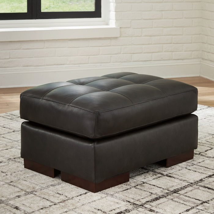 Luigi - Ottoman - Thunder – Upholstered Ottomans by Signature Design by Ashley® at Furniture Wholesale Plus , Nashville furniture store