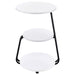 Hilly - 3-Tier Round Accent Side Table - White And Black – Side Tables by Coaster Fine Furniture at Furniture Wholesale Plus , Nashville furniture store