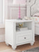 Kozlani - One Drawer Night Stand - White – Nightstands w/ Charging Stations by Signature Design by Ashley® at Furniture Wholesale Plus , Nashville furniture store