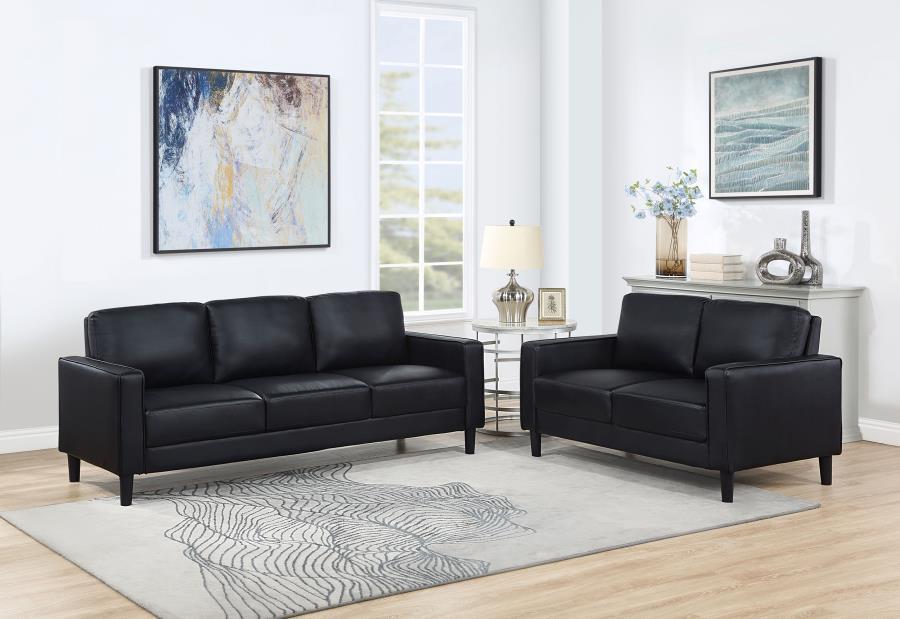 Ruth - Upholstered Track Arm Sofa Set - Premium Stationary Sofas & Loveseats from Coaster Fine Furniture - Just $909! Shop now at Furniture Wholesale Plus  We are the best furniture store in Nashville, Hendersonville, Goodlettsville, Madison, Antioch, Mount Juliet, Lebanon, Gallatin, Springfield, Murfreesboro, Franklin, Brentwood