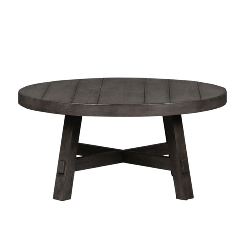 Modern Farmhouse - Splay Leg Round Cocktail Table – Cocktail Tables by Liberty Furniture at Furniture Wholesale Plus , Nashville furniture store