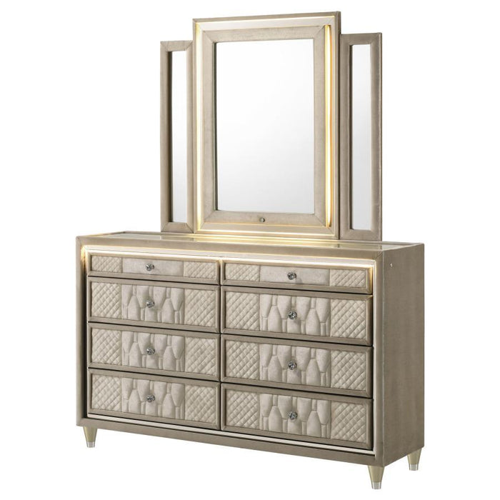 Lorient - 8-Drawer LED Bedroom Dresser Cabinet – Dressers by Coaster Fine Furniture at Furniture Wholesale Plus , Nashville furniture store