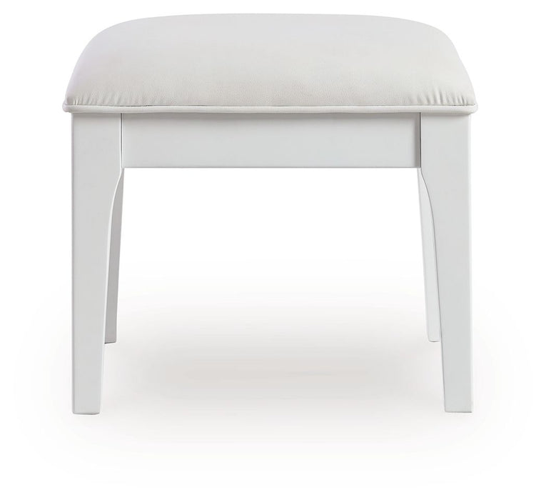 Chalanna - Vanity Stool - White – Vanity Stools by Signature Design by Ashley® at Furniture Wholesale Plus , Nashville furniture store