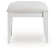 Chalanna - Vanity Stool - White – Vanity Stools by Signature Design by Ashley® at Furniture Wholesale Plus , Nashville furniture store
