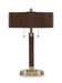 Arcmond - Metal Table Lamp - Brown / Gold Finish – Table Lamps by Signature Design by Ashley® at Furniture Wholesale Plus , Nashville furniture store