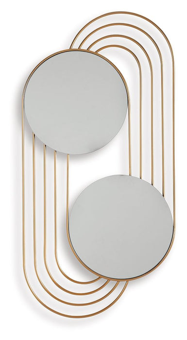 Warrenley - Accent Mirror - Gold Finish – Accent Mirrors by Signature Design by Ashley® at Furniture Wholesale Plus , Nashville furniture store