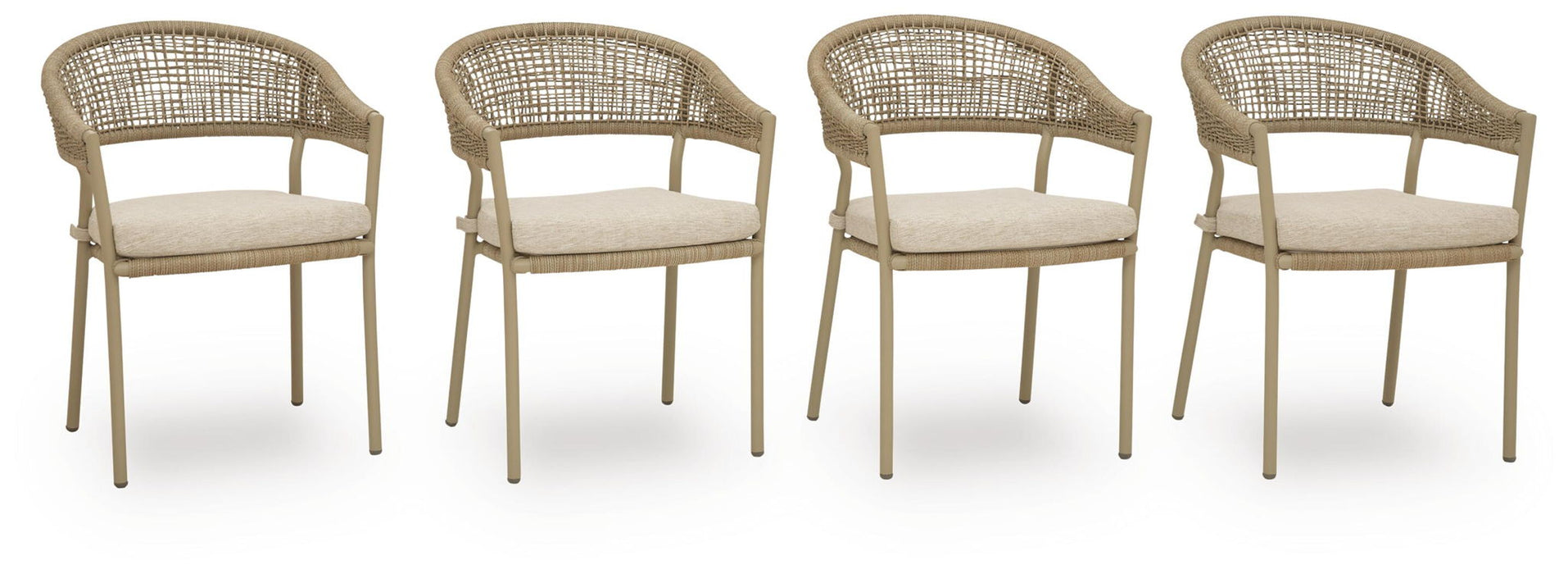 Orchard Beach - Arm Chair With Cushion (Set of 4) - Beige – Chair Sets by Signature Design by Ashley® at Furniture Wholesale Plus , Nashville furniture store