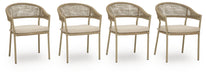 Orchard Beach - Arm Chair With Cushion (Set of 4) - Beige – Chair Sets by Signature Design by Ashley® at Furniture Wholesale Plus , Nashville furniture store