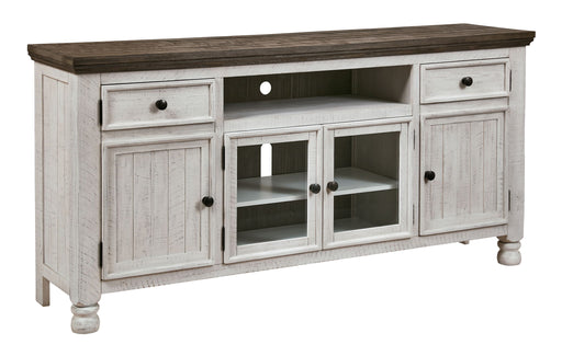 Havalance - Extra Large TV Stand - 4 Doors - Brown / Beige – TV Stands by Signature Design by Ashley® at Furniture Wholesale Plus , Nashville furniture store
