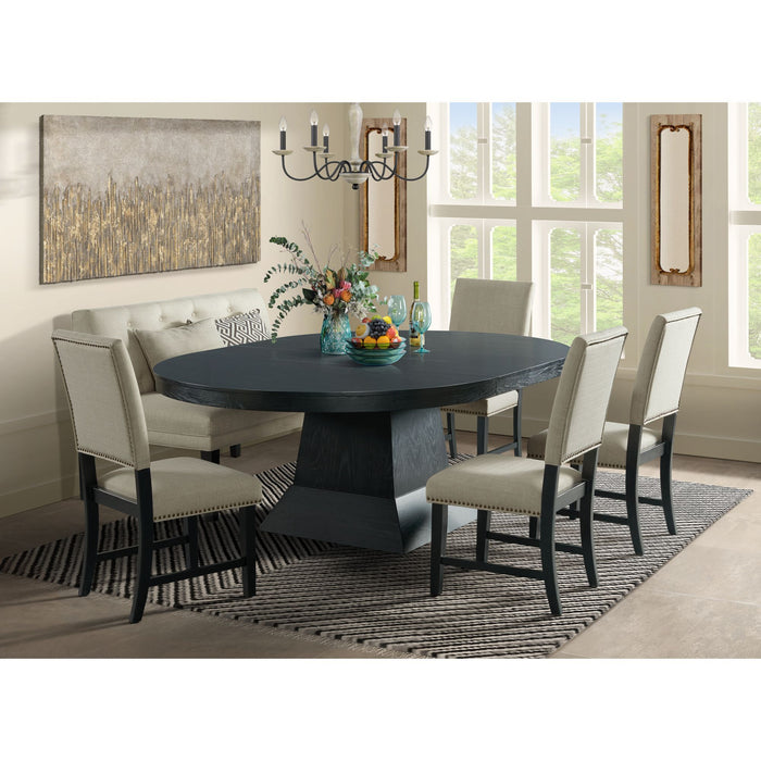 Maddox - Oval Dining Table - Black – Dining Tables by Elements International at Furniture Wholesale Plus , Nashville furniture store