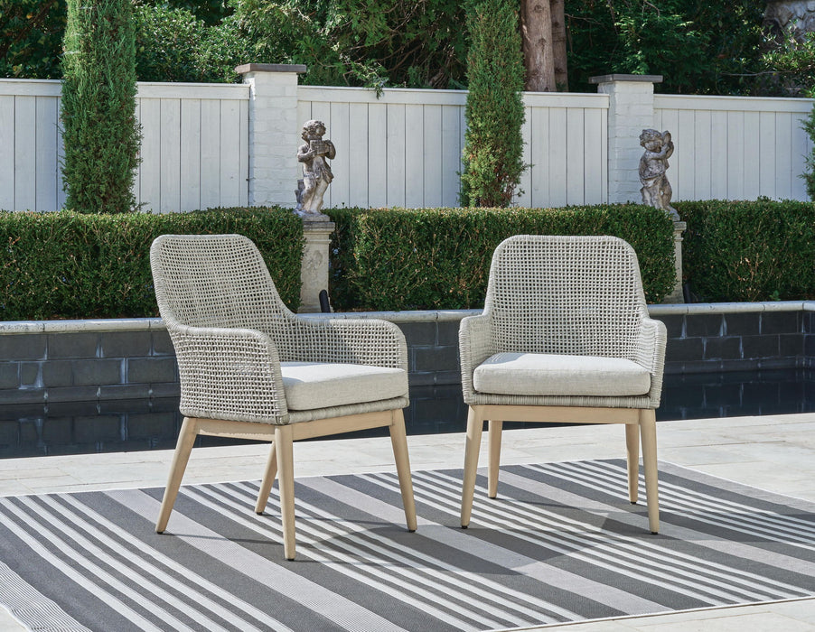 Seton Creek - Arm Chair With Cushion (Set of 2) - Gray – Chair Sets by Signature Design by Ashley® at Furniture Wholesale Plus , Nashville furniture store